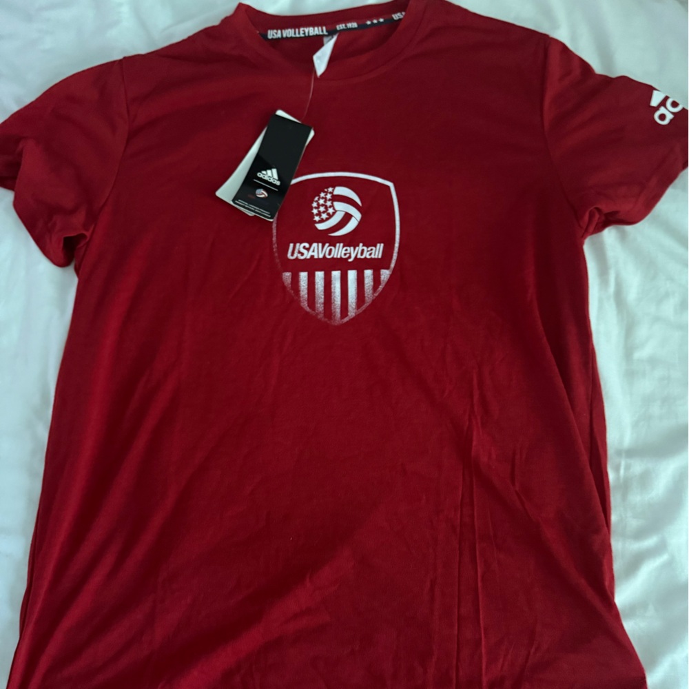 Adidas Men's Red Volleyball Tee